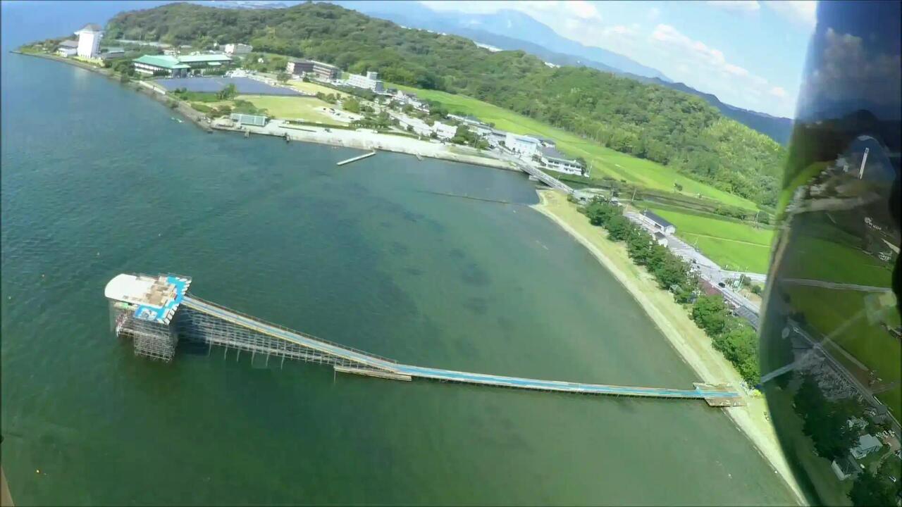 2021年7月25日 鳥人間コンテストの会場を初めて俯瞰で見ました。